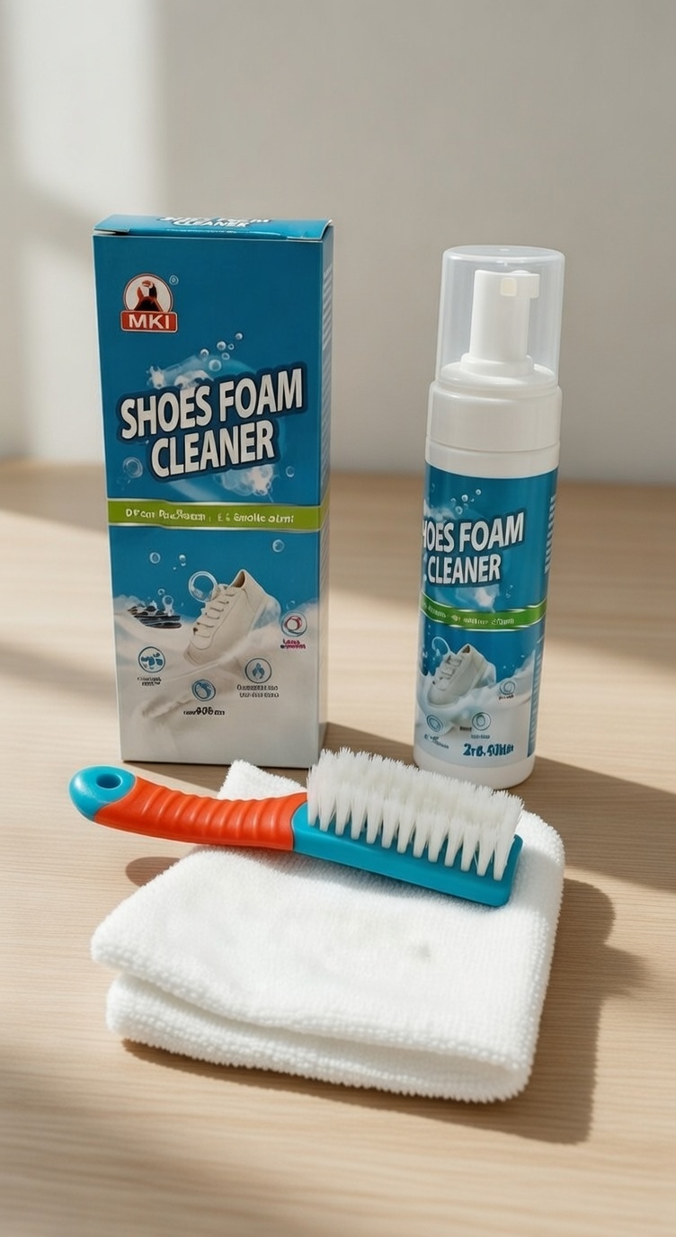 BIKI Shoes Foam Cleaner Kit with Brush & Cloth