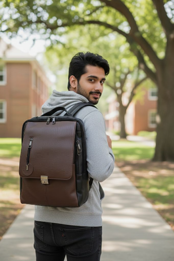 Premium Cow Leather Single Lock Bag
